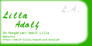 lilla adolf business card
